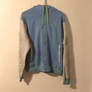 Jordan x spike Lee baby blue / elephant hoodie XL